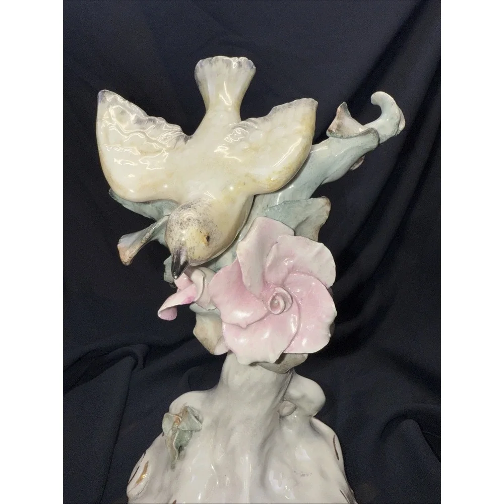 Vintage 1940s Signed Cordey 6023 Porcelain Bird Figurine 9